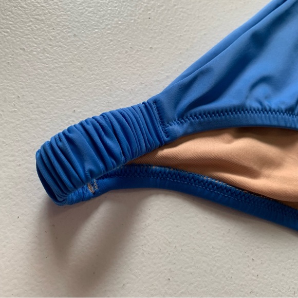 J Crew Scrunchie Strap Bikini Bottom Size XL Full Coverage Sail Blue NWT - Picture 4 of 14